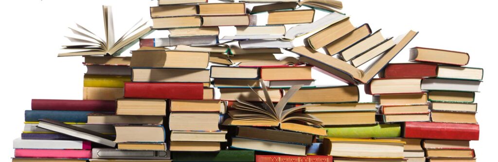 Foto de libros para ilustrar los talleres de Escritura Creativa